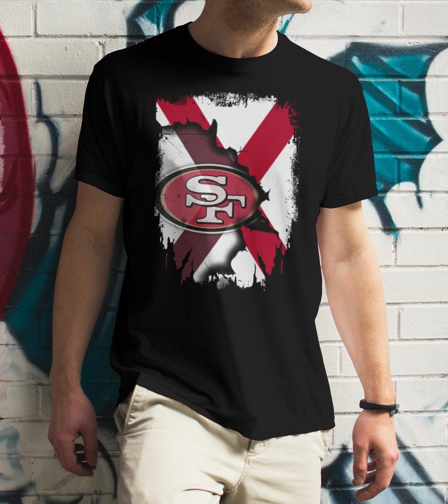 Alabama State Pride Meets 49ers Football Passion T-Shirt