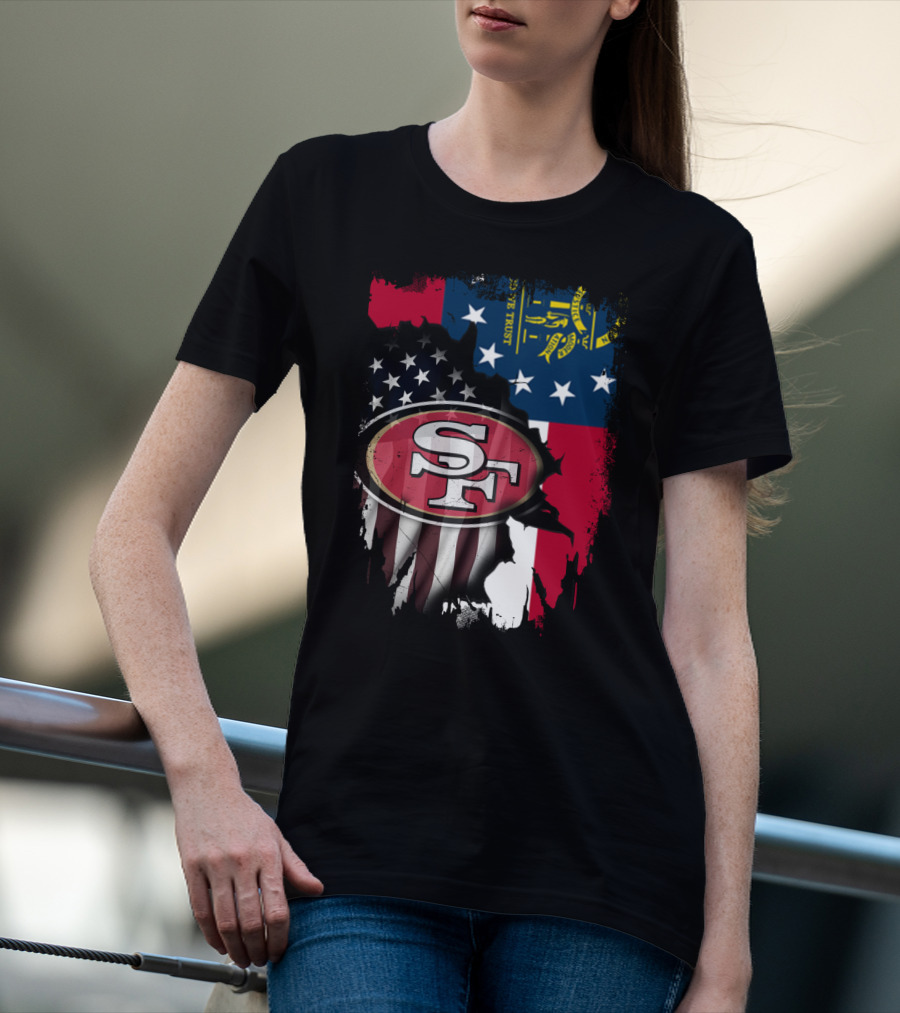 Together Georgia American Flag 49ers SF T-Shirt