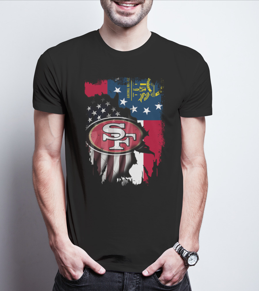 Together Georgia American Flag 49ers SF T-Shirt