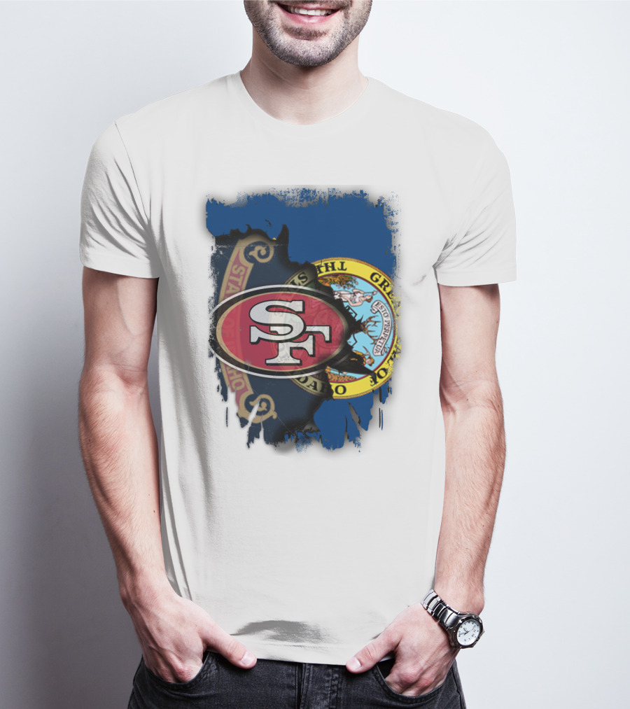 Idaho State Concept With 49ers SF Logo Fusion T-Shirt