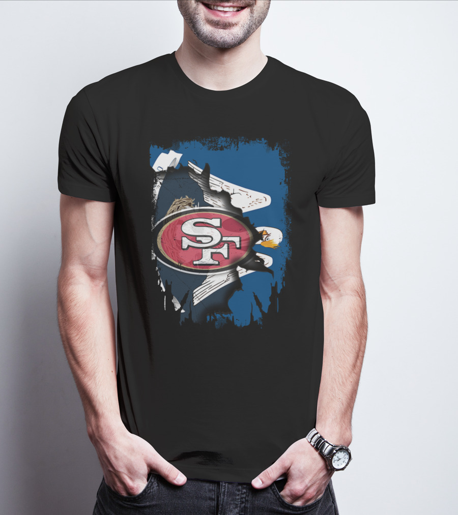 Together Louisiana SF With 49ers Eagle T-Shirt