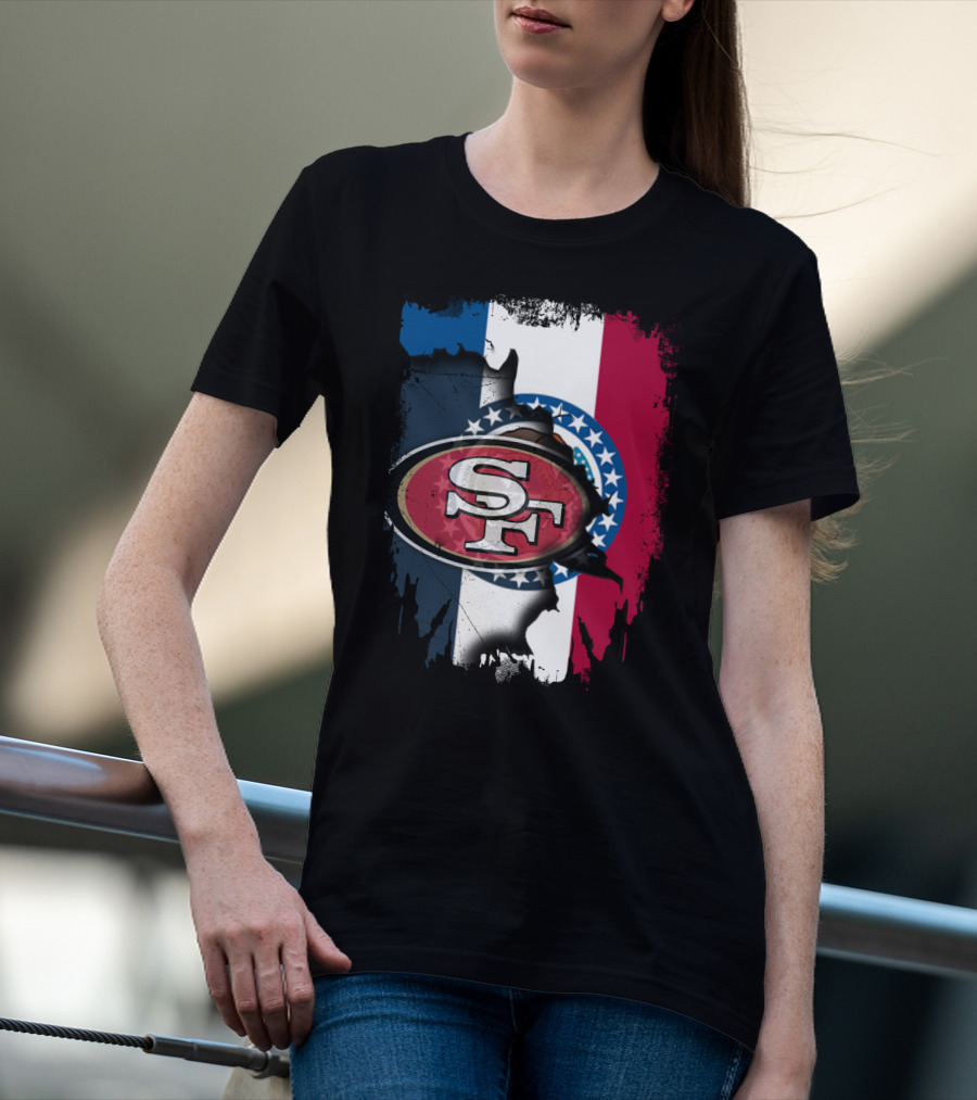 Missouri Pride With 49ers Logo And Flag Colors Unity T-Shirt