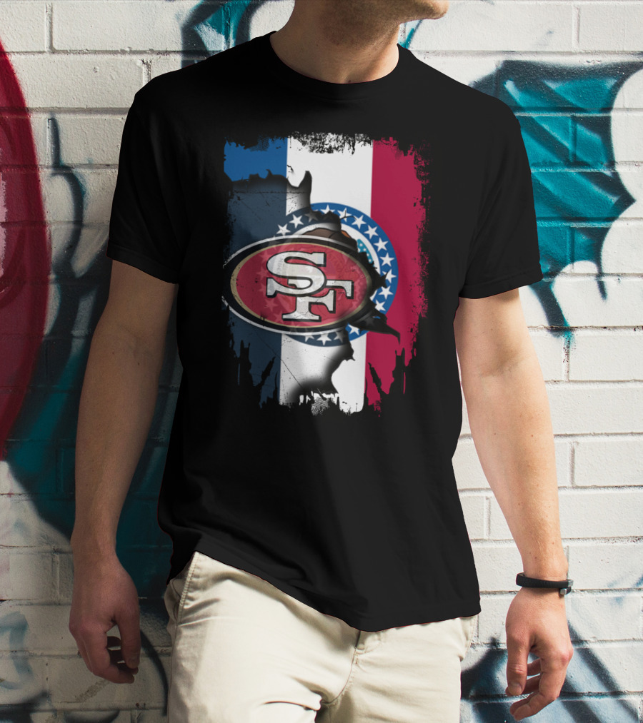 Missouri Pride With 49ers Logo And Flag Colors Unity T-Shirt