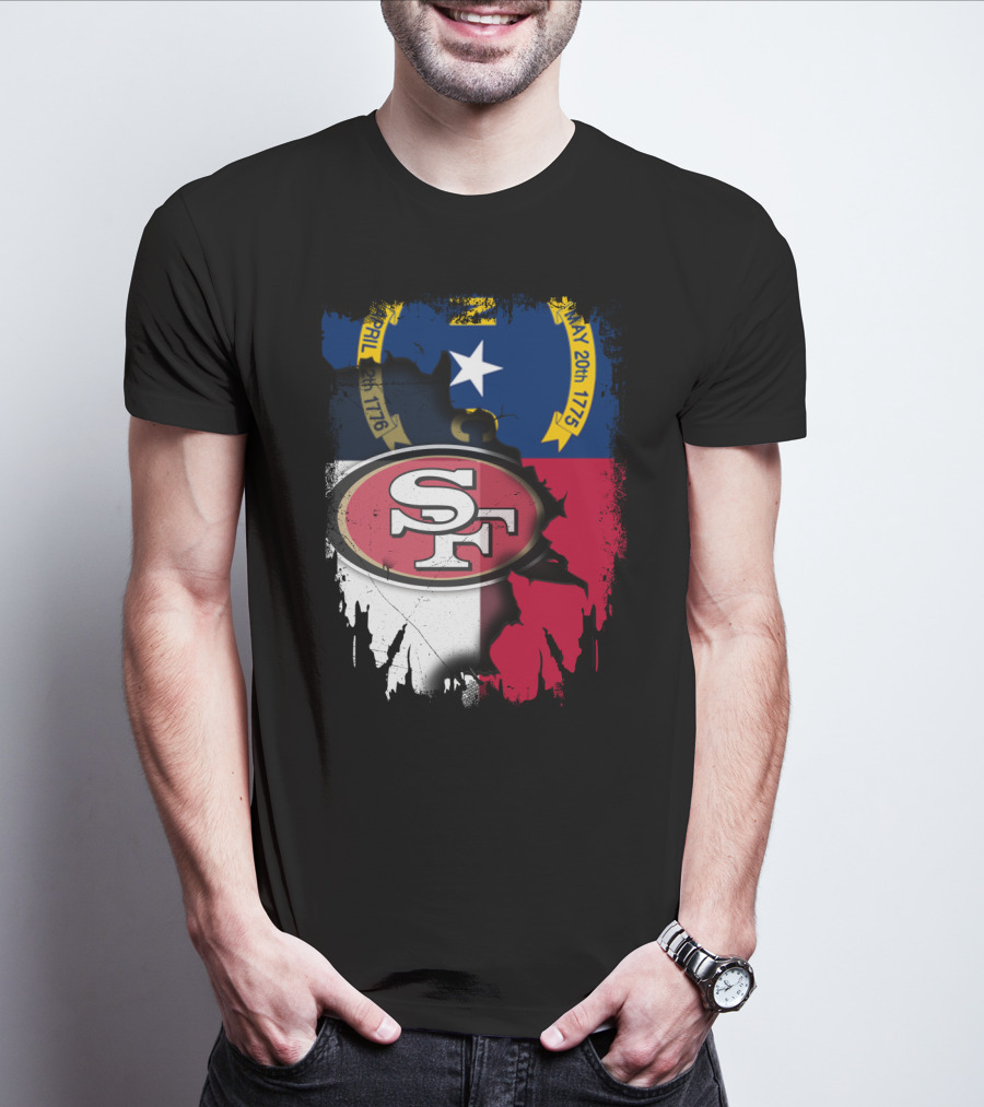 North Carolina Flag With SF 49ers T-Shirt