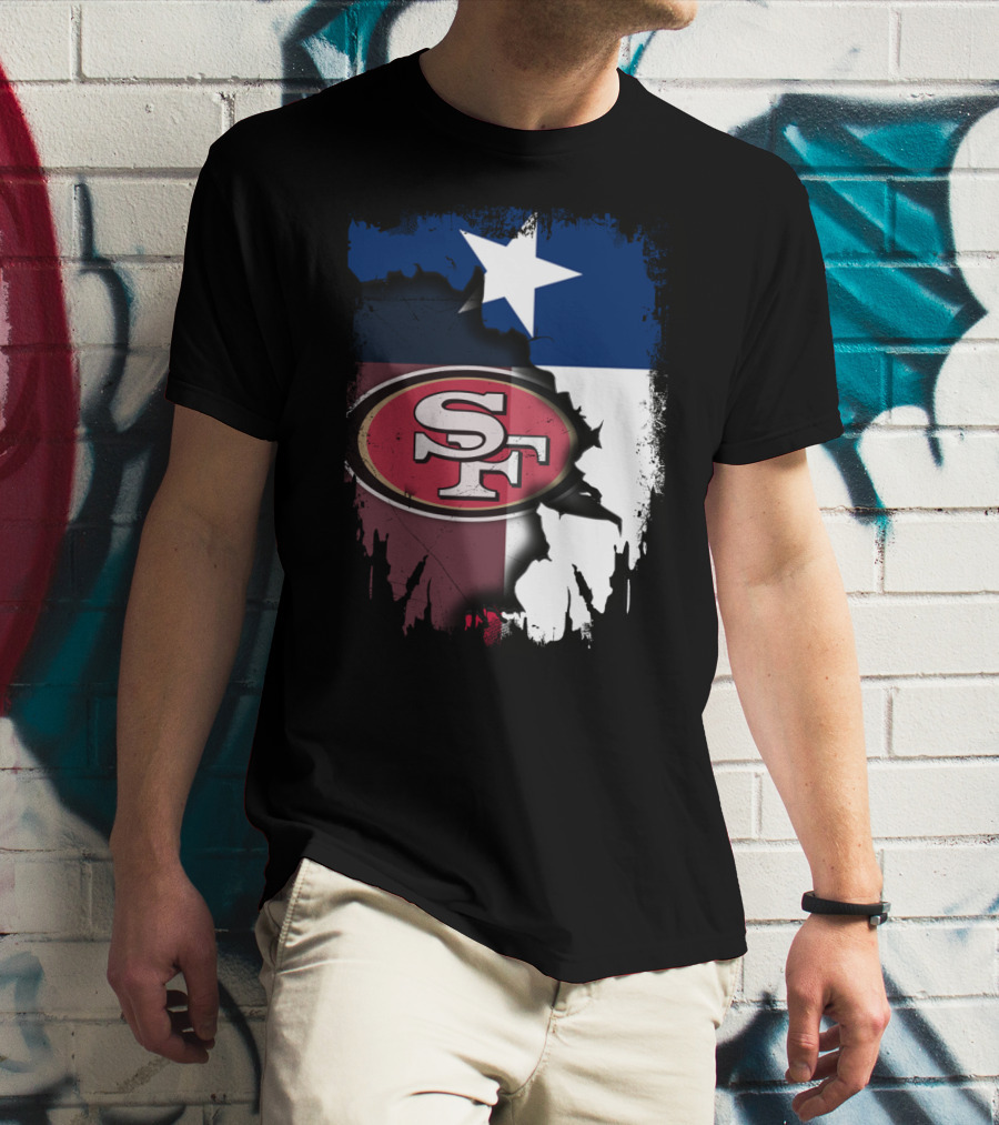 Texas And San Francisco 49ers United Emblem T-Shirt