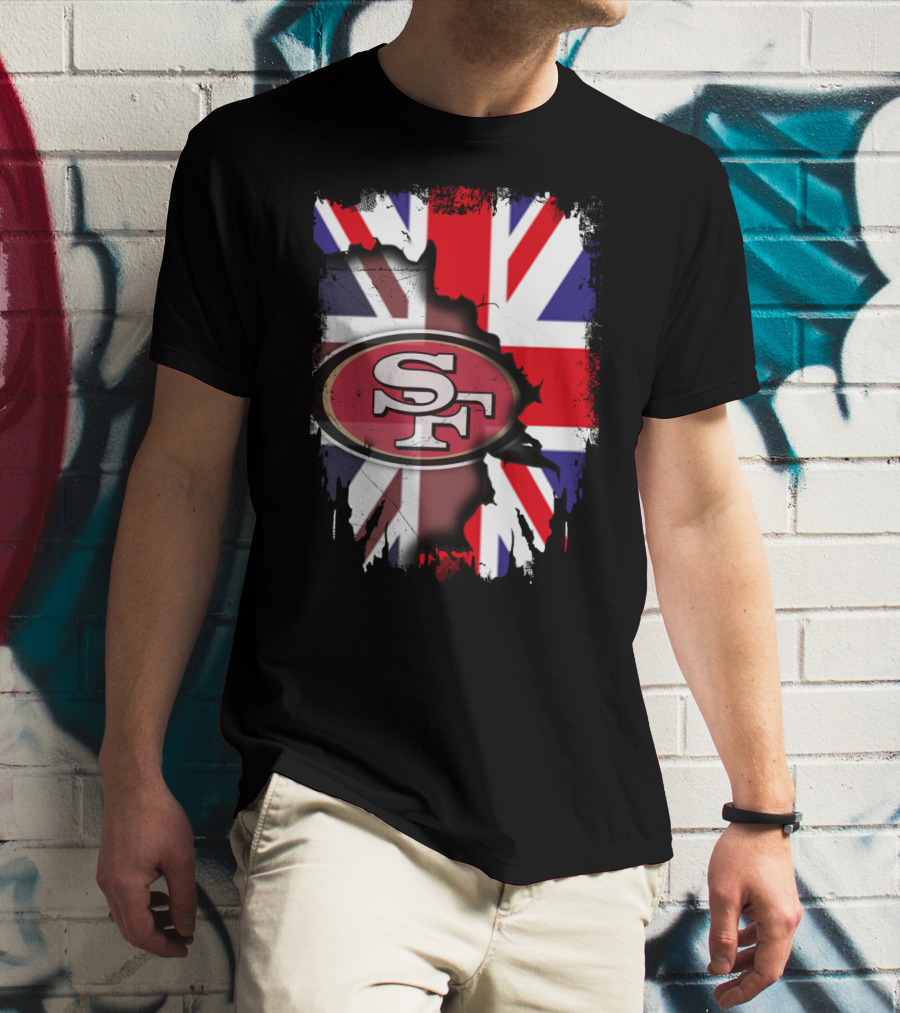 Together United Kingdom With 49ers SF Union Jack Flag T-Shirt