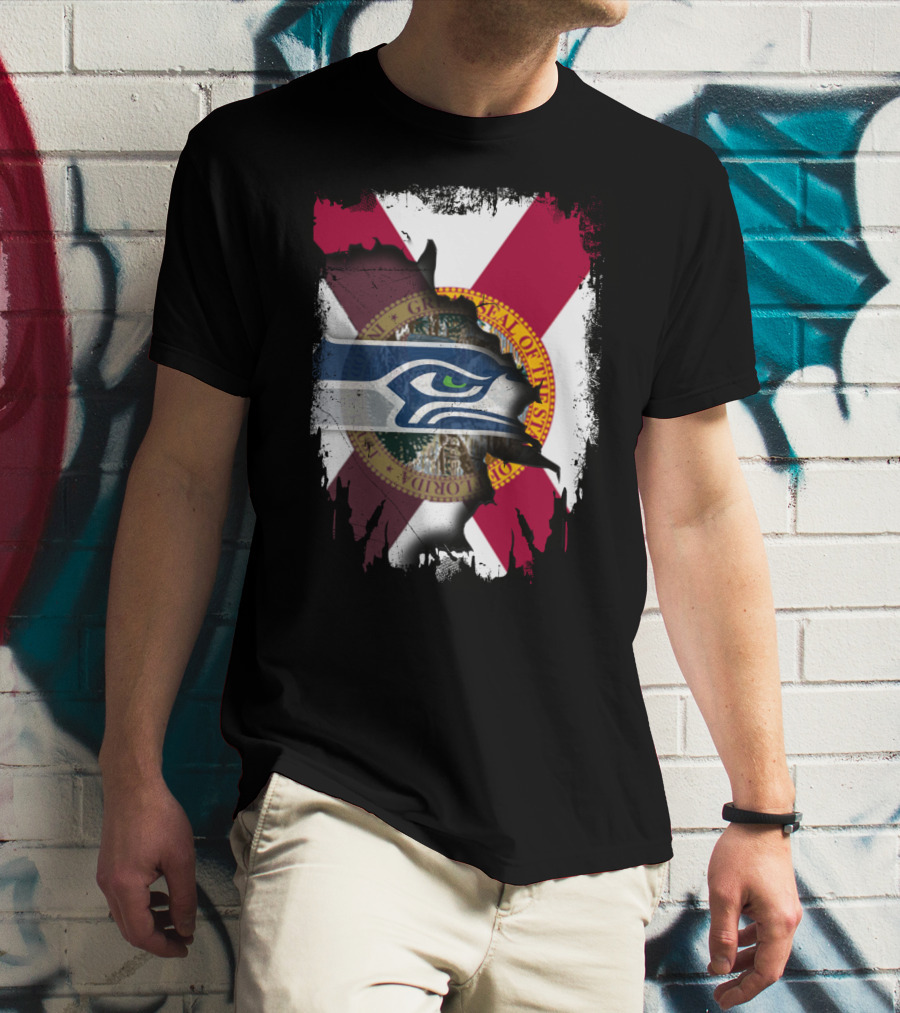 Seahawks Collaboration With Florida State Flag T-Shirt
