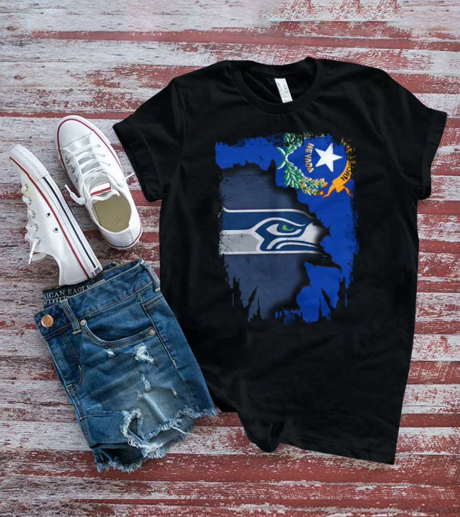 Nevada Love For Seattle Seahawks Fans T-Shirt