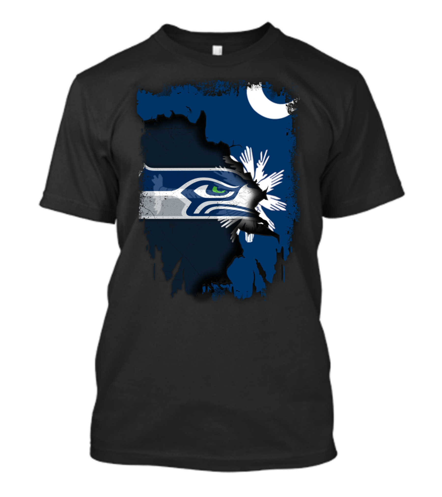 Together South Carolina Seahawks Moon Palmetto T-Shirt