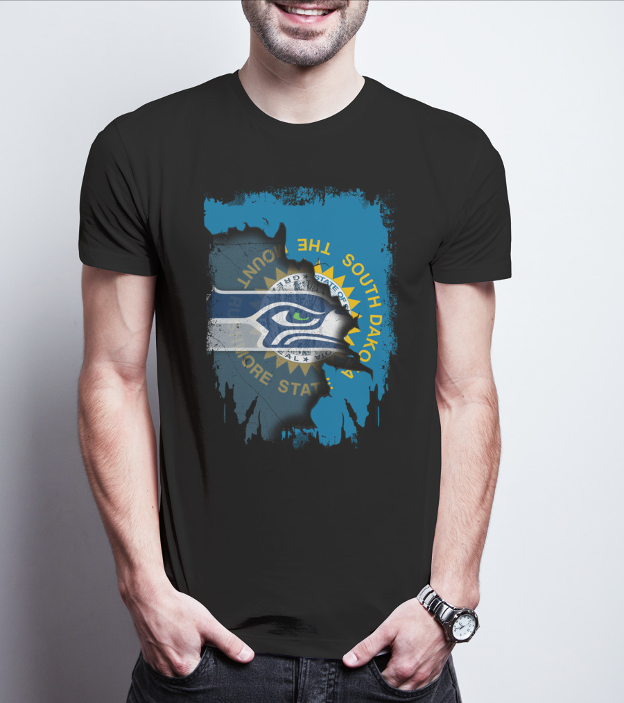 South Dakota And Seahawks Unity Flag T-Shirt