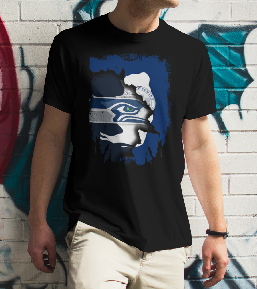 Wyoming Pride Meets Seahawks Spirit T-Shirt