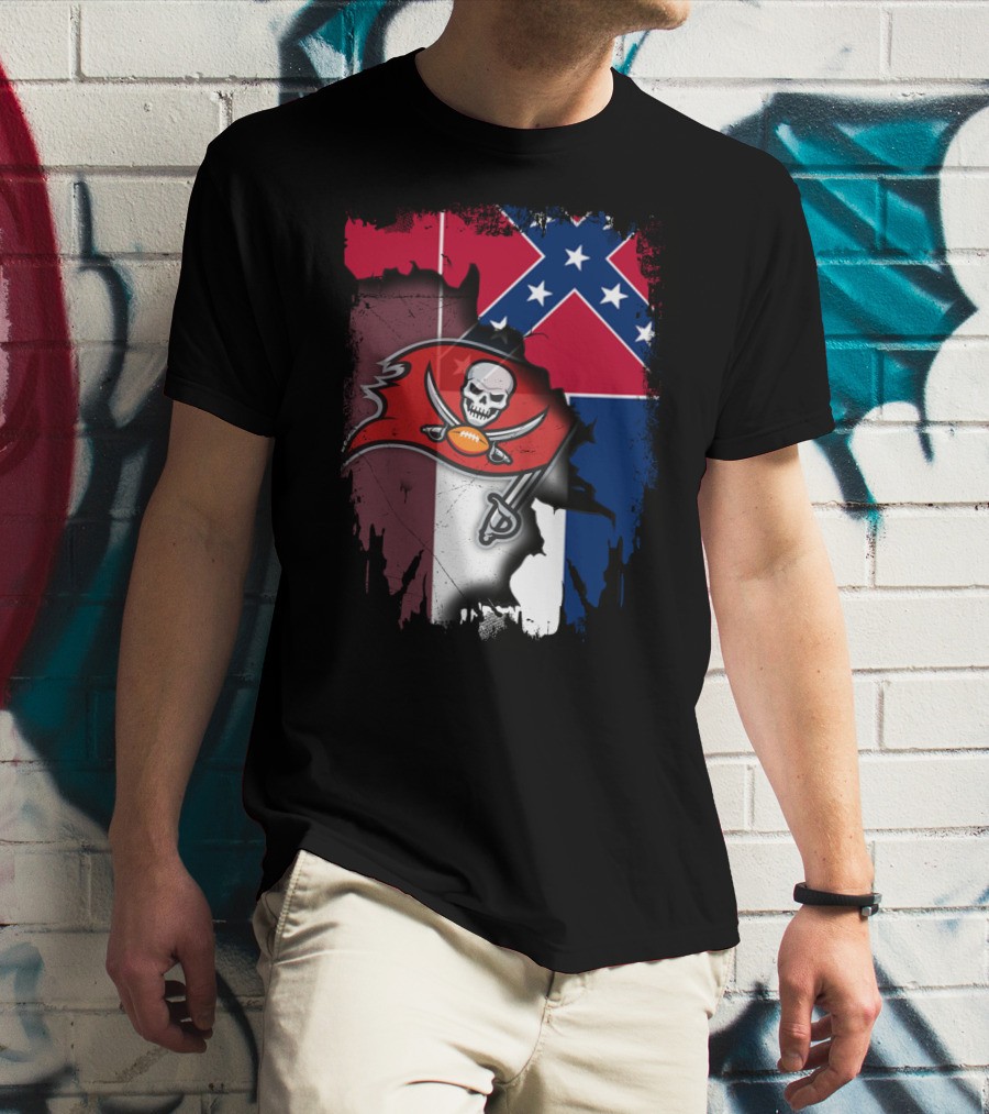 Together Mississippi Buccaneers Flag Fusion T-Shirt