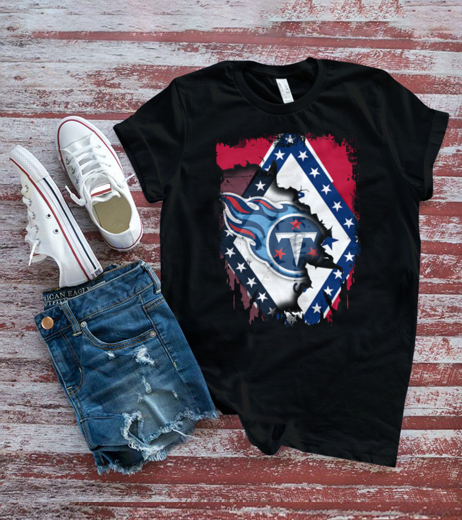 Together Arkansas Titans Flag Fusion T-Shirt