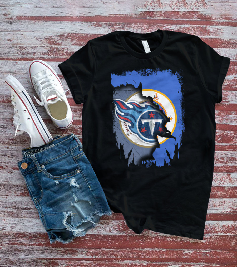 Together Minnesota Tennessee Titans Fusion T-Shirt