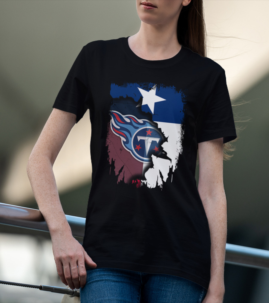 Together Titans Texas Flag Fusion T-Shirt