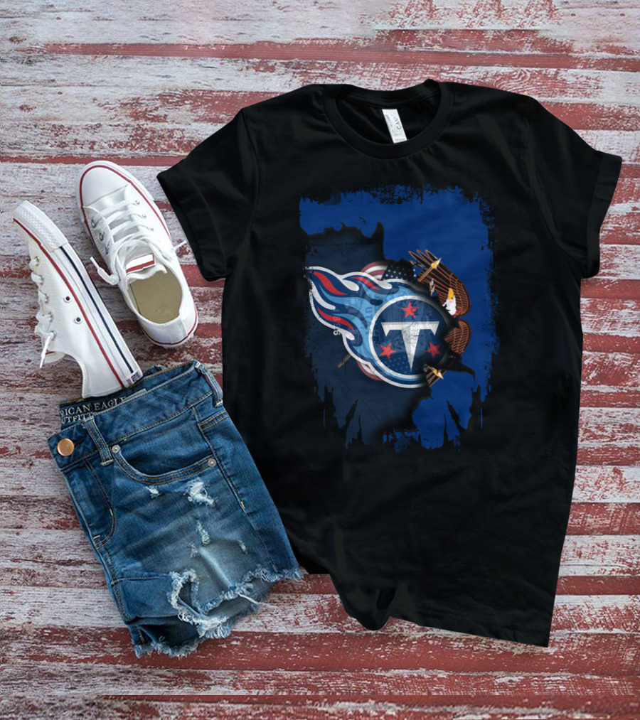 Tennessee Titans Together Utah American Pride Eagle T-Shirt