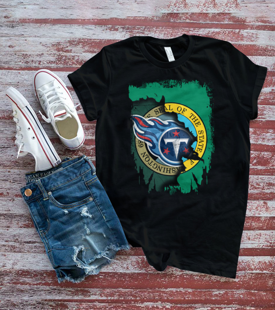 State Of Washington And Tennessee Titans Unity T-Shirt