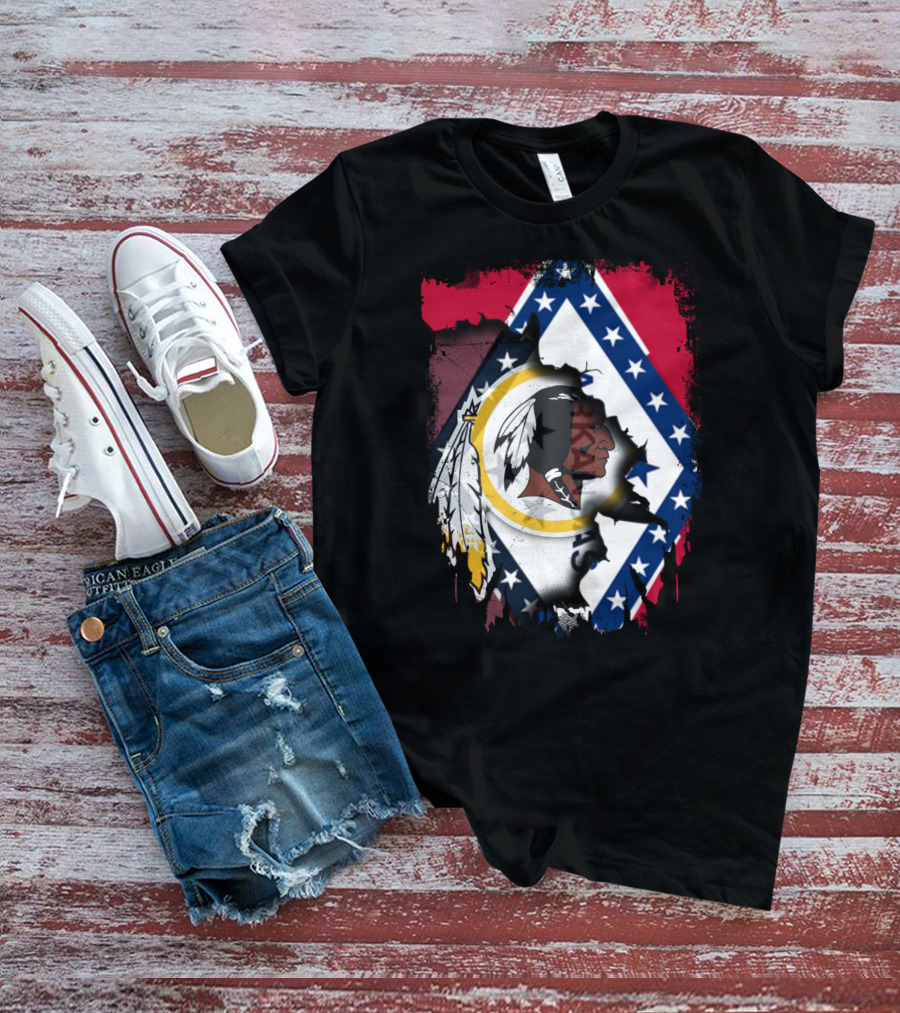 Together Arkansas Flag With Redskins T-Shirt