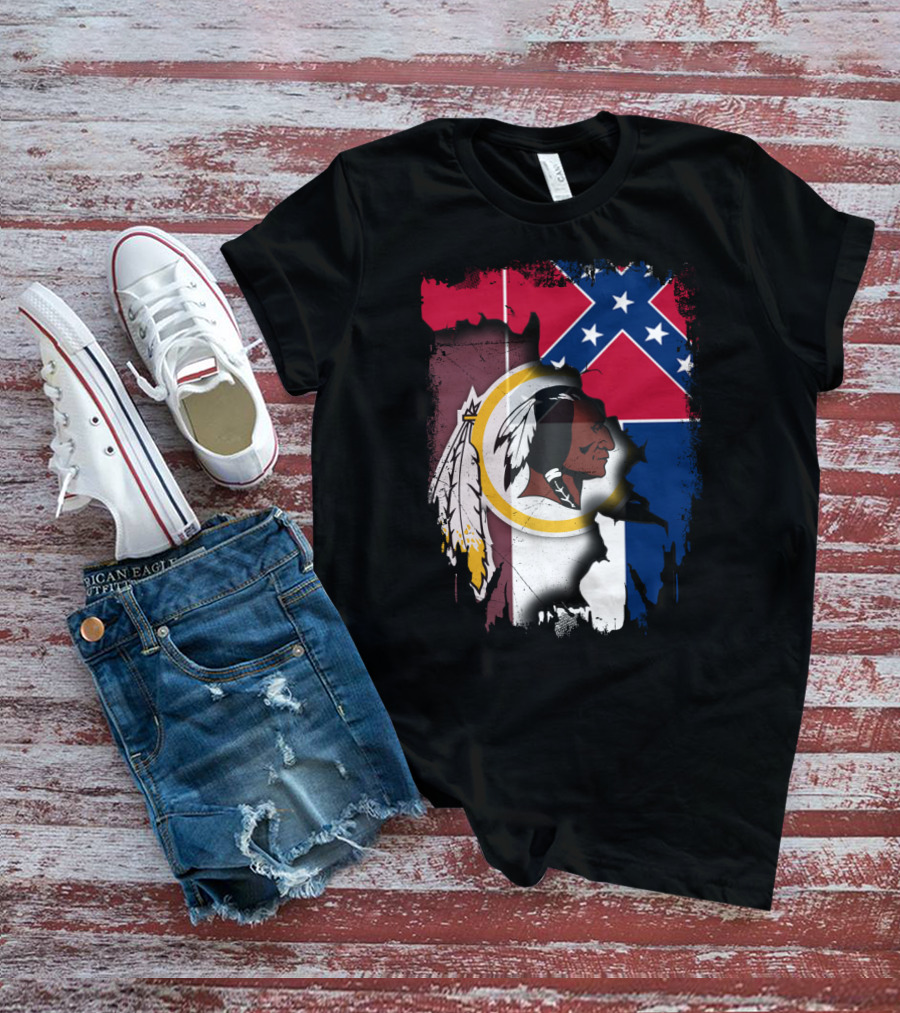 Together Mississippi Redskins Flag Fusion T-Shirt