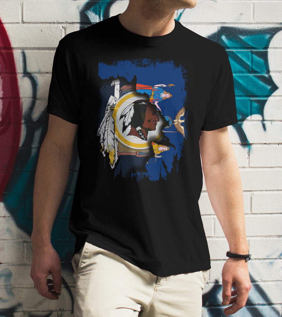 Together New York With Redskins Football And Comics Crossover T-Shirt