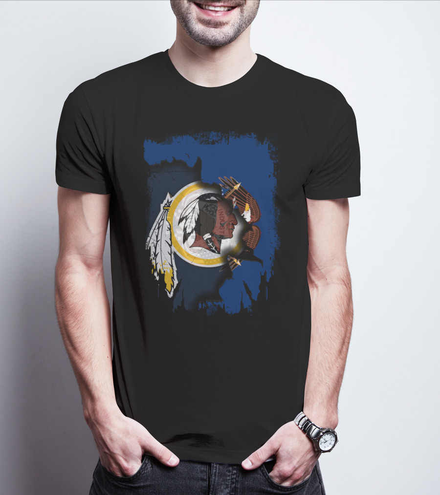 Together Utah Redskins State Pride Symbol With Eagle Feathers T-Shirt