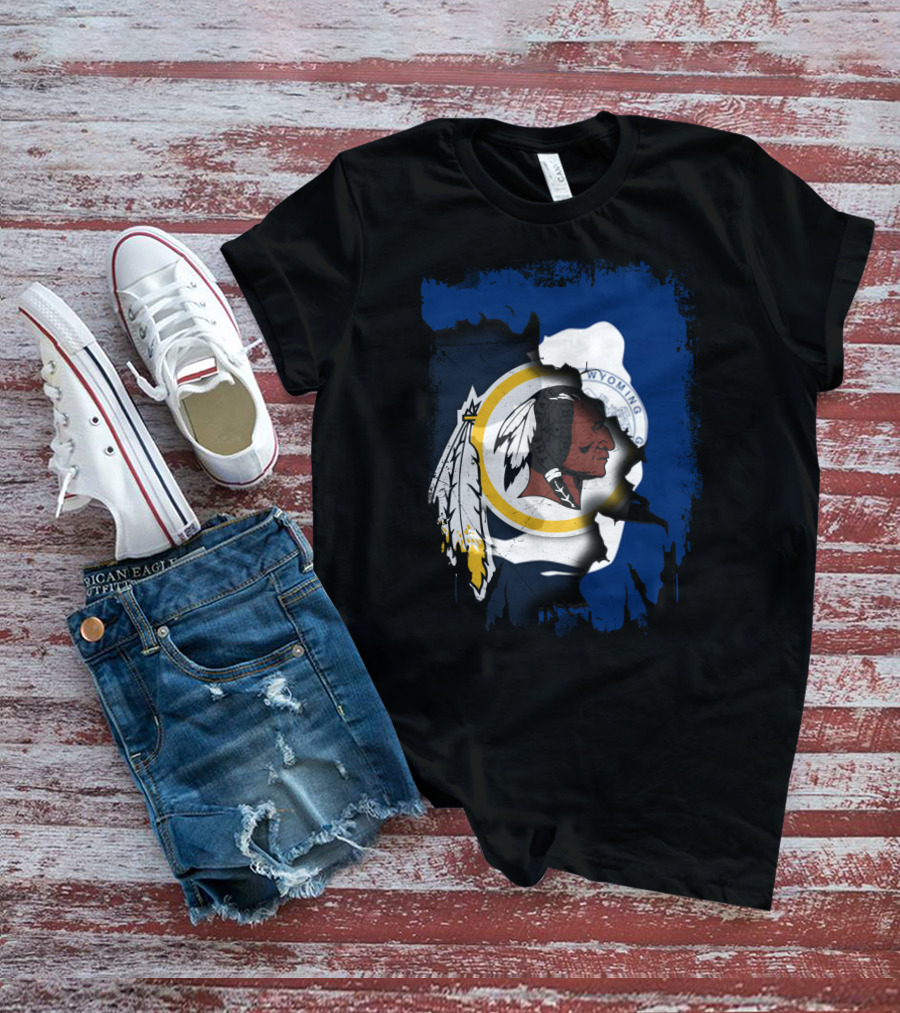 Wyoming State Pride With Redskins T-Shirt