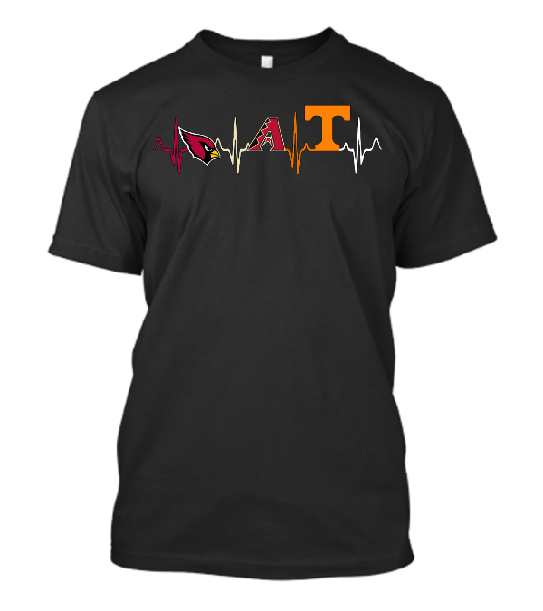 Cardinals Diamondbacks Volunteers Heartbeat T-Shirt