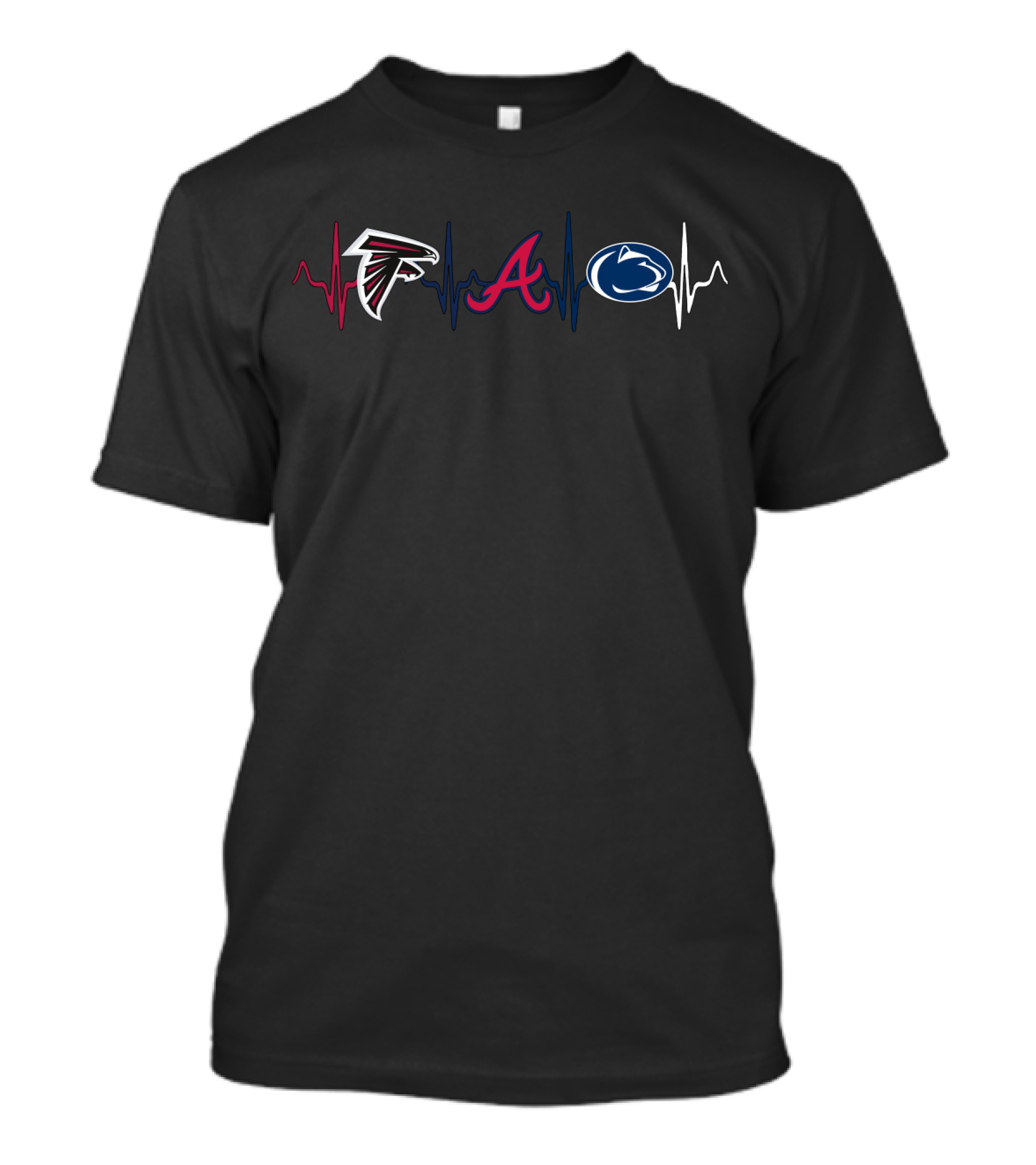Falcons Braves Psu Heartbeat T-Shirt