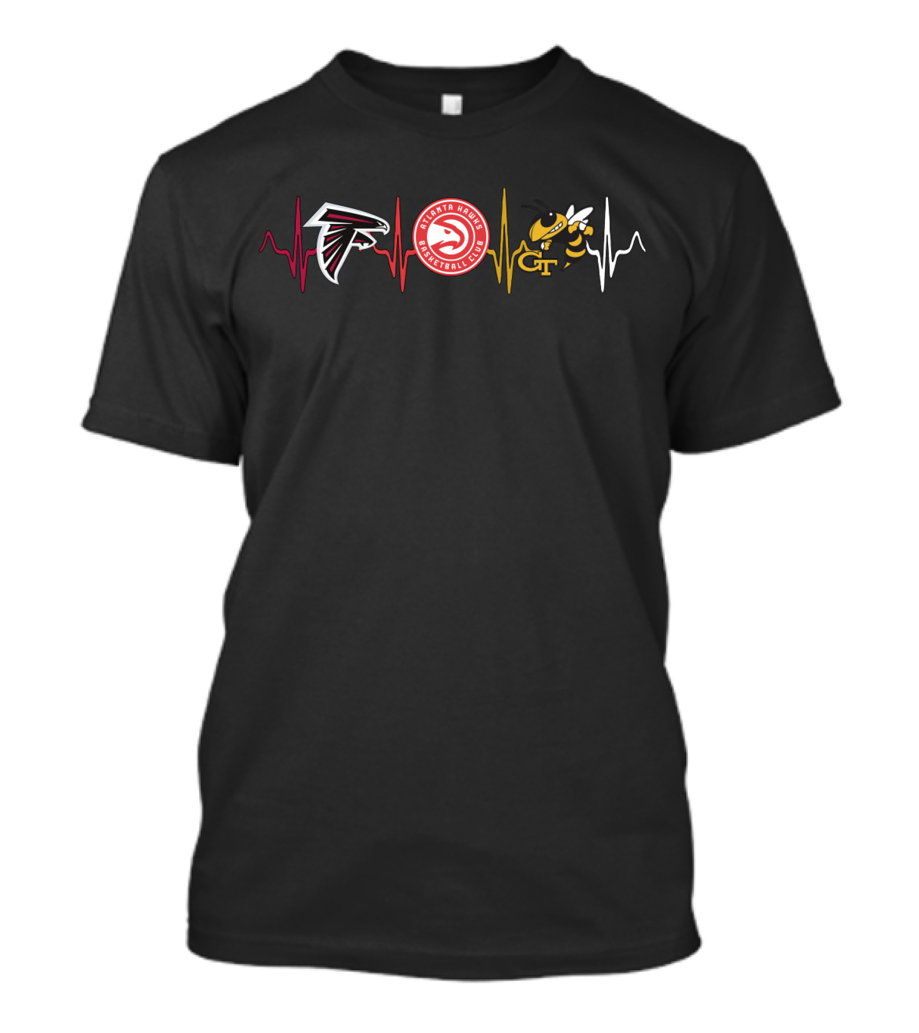 Atlanta Falcons Hawks Heartbeat T-Shirt