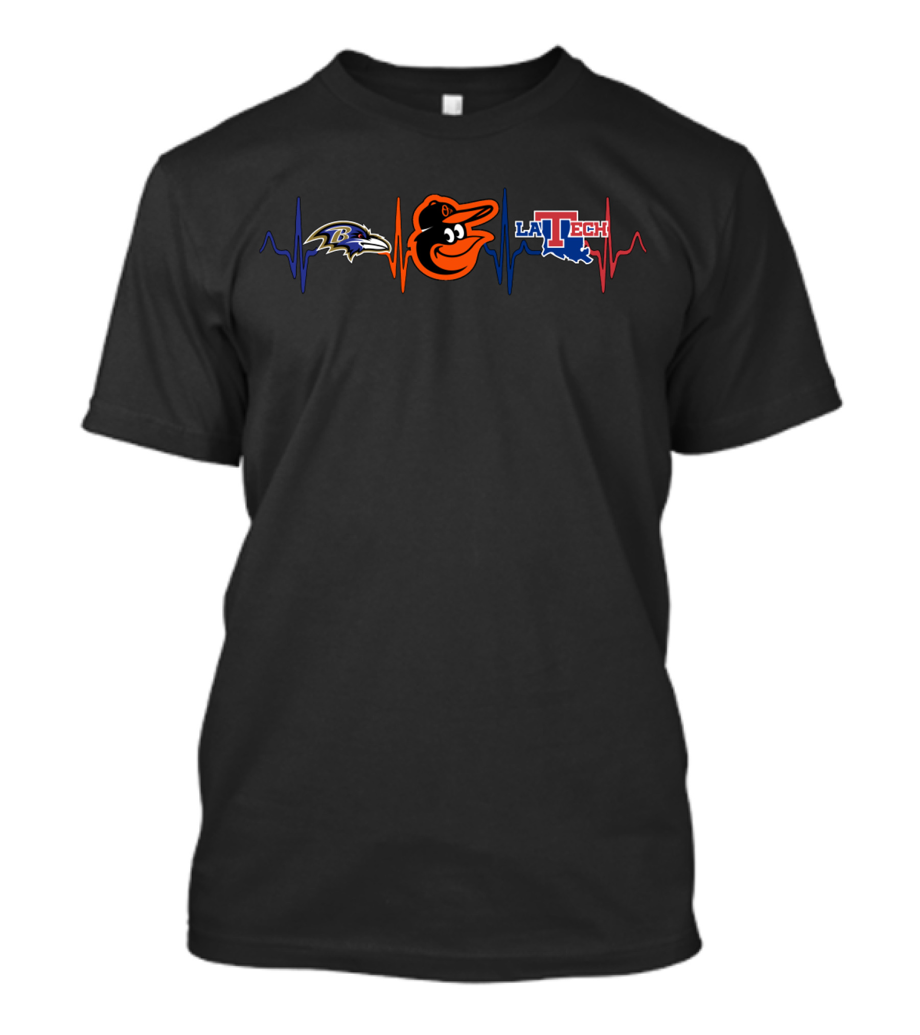 Love Ravens Baltimore Orioles La Tech T-Shirt