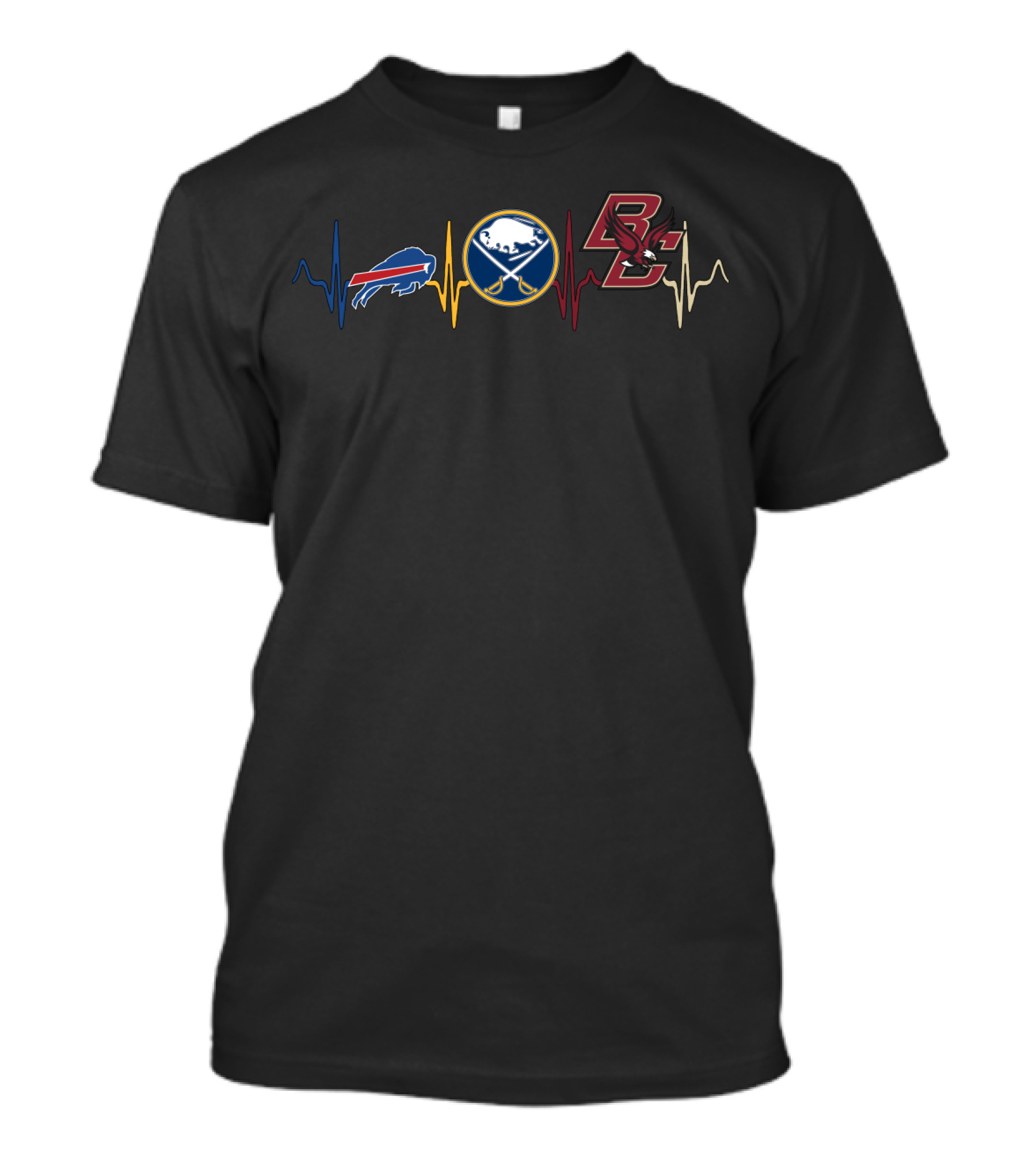 Buffalo Bills Sabres Bce Heartbeat T-Shirt