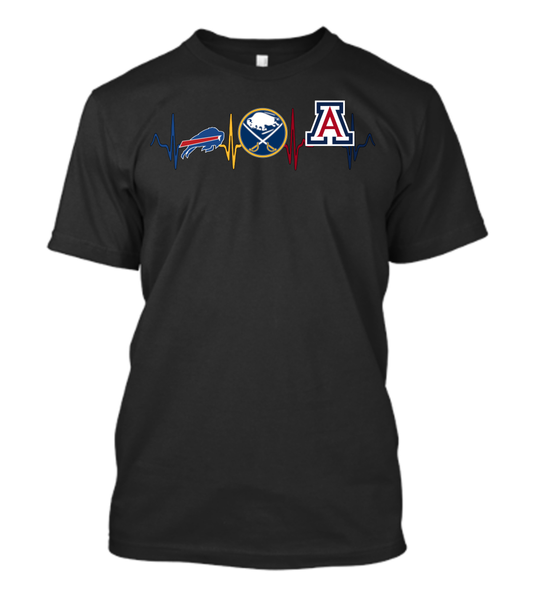 Buffalo Bills Buffalo Sabres Arizona Wildcats Heartbeat T-Shirt