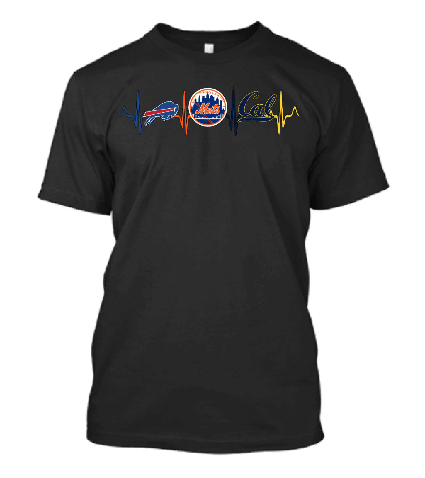 Buffalo Bills New York Mets Cal Heartbeat Cgb T-Shirt