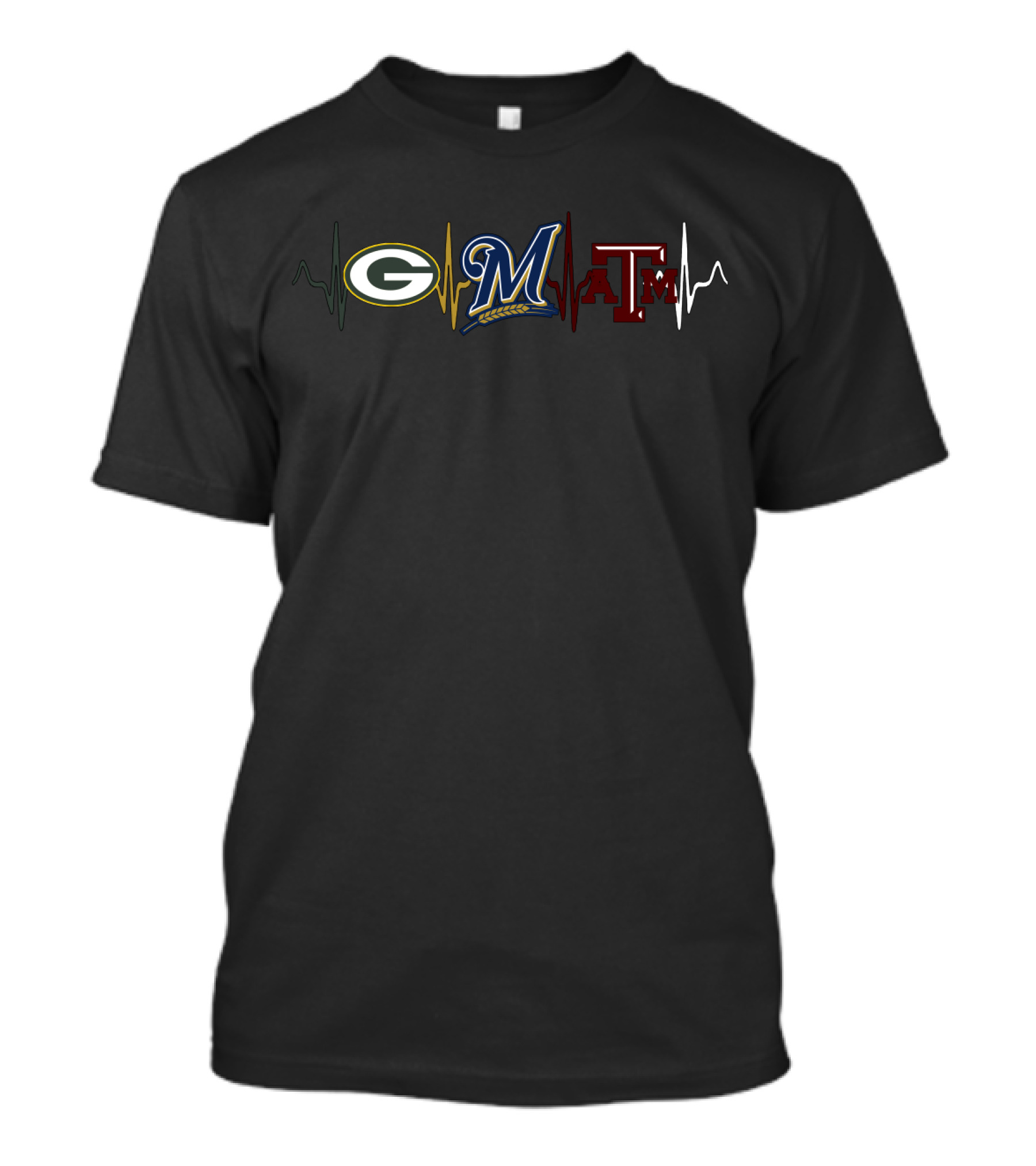 Packers Brewers Tamu Heartbeat T-Shirt