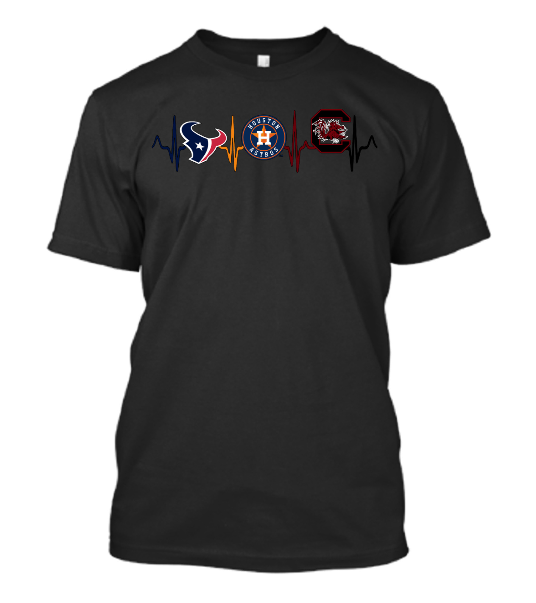 Love Texans Houston Astros South Carolina Gamecocks T-Shirt