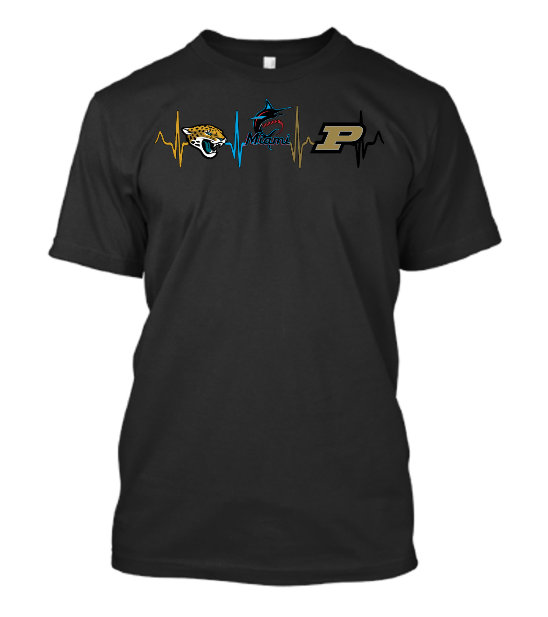 Jaguars Miami Marlins Purdue Helmets T-Shirt