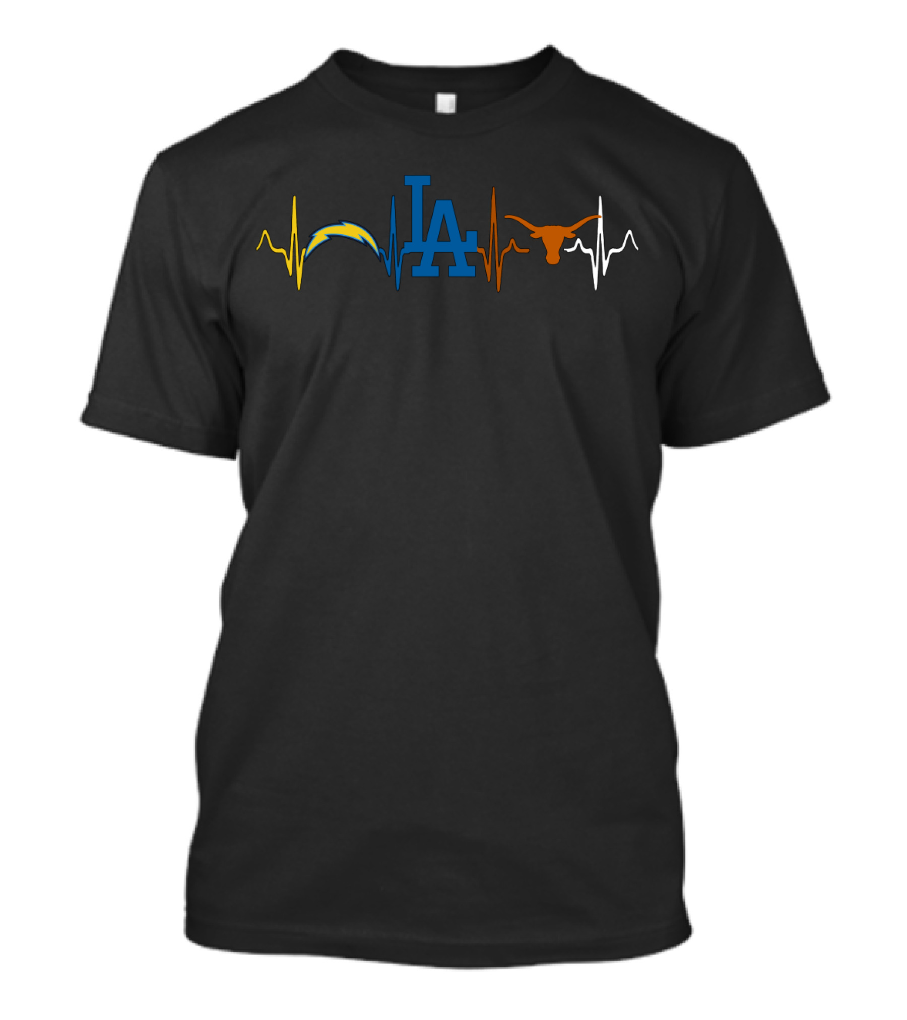 Love Chargers Dodgers La With Longhorns T-Shirt
