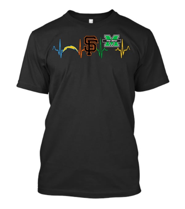 Chargers Love San Francisco Giants Marshall Thundering Herd Mth T-Shirt