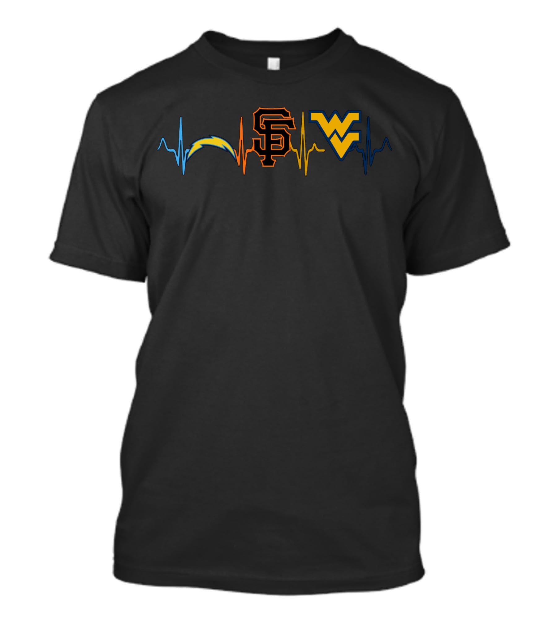 Chargers Giants Wvm Heartbeat T-Shirt
