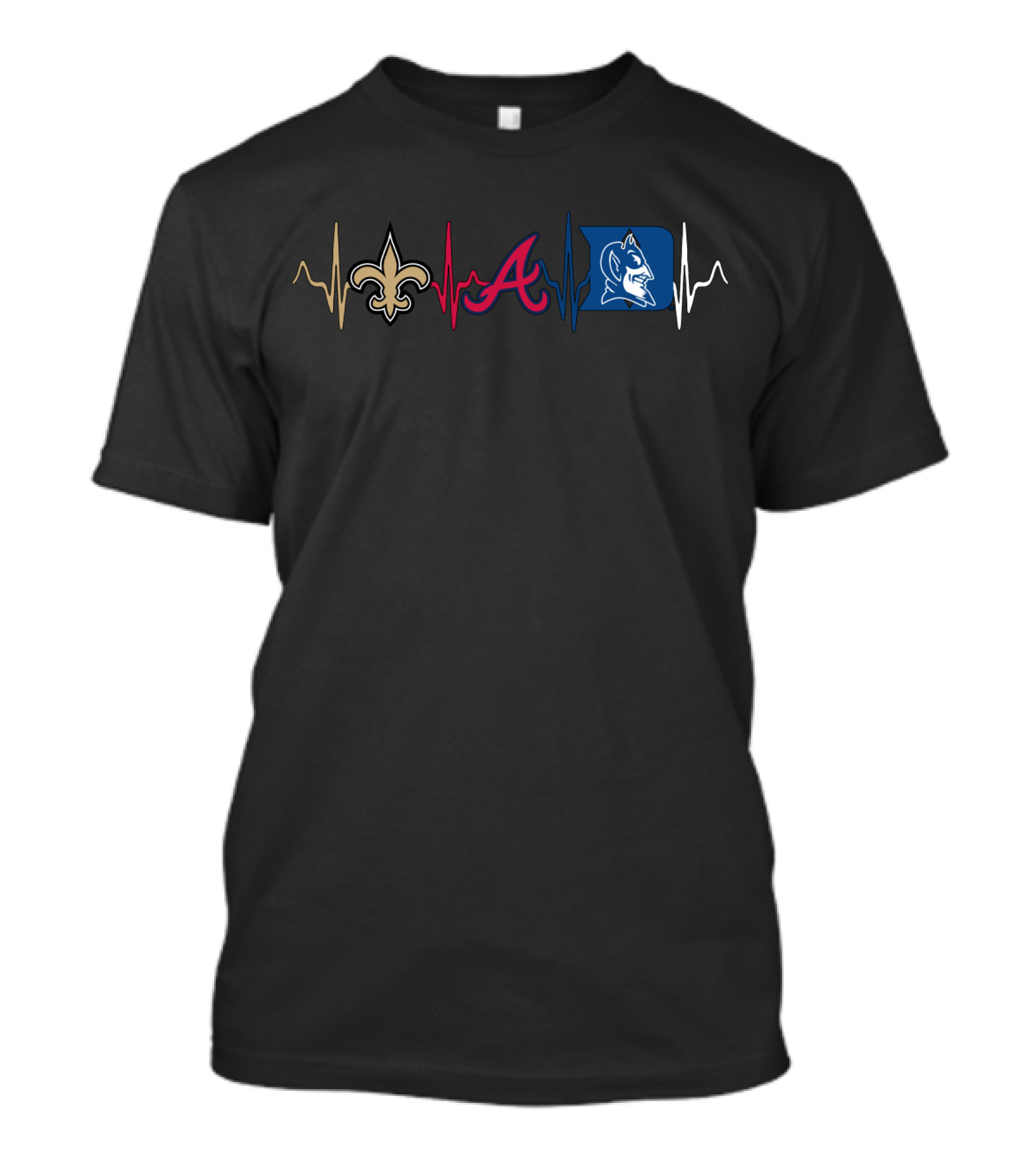 Love New Orleans Saints Atlanta Braves Duke Blue Devils T-Shirt
