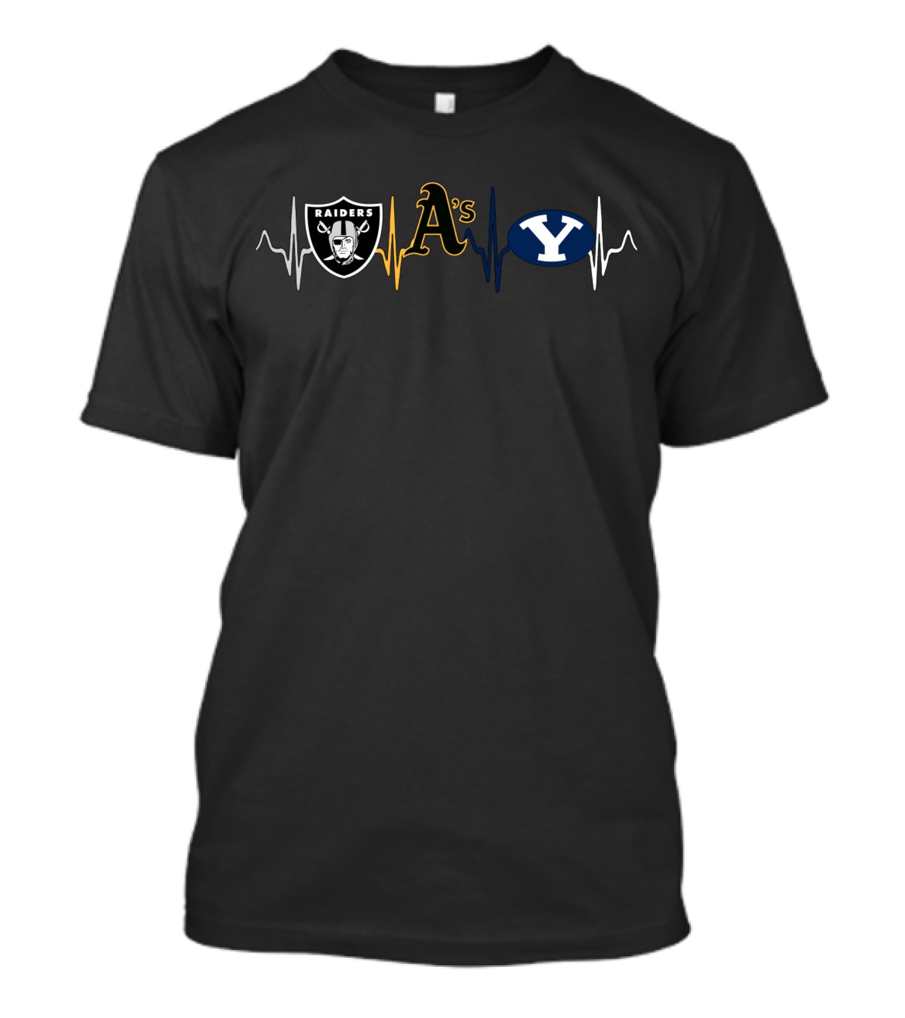 Raiders Athletics Byu Heartbeat Passion T-Shirt