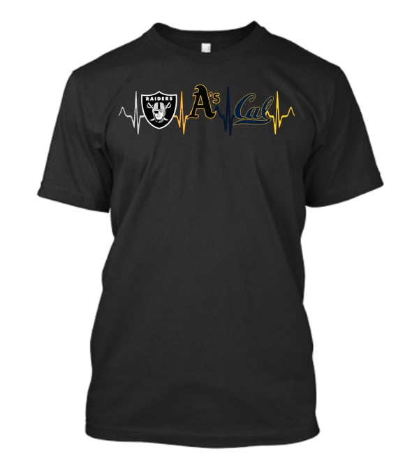 Raiders A's Cal Heartbeat Athletics Cgb T-Shirt