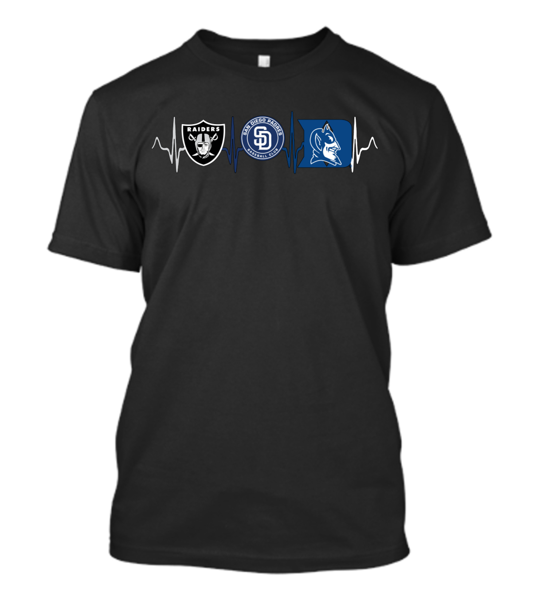 Love For Raiders Padres Duke Blue Devils T-Shirt