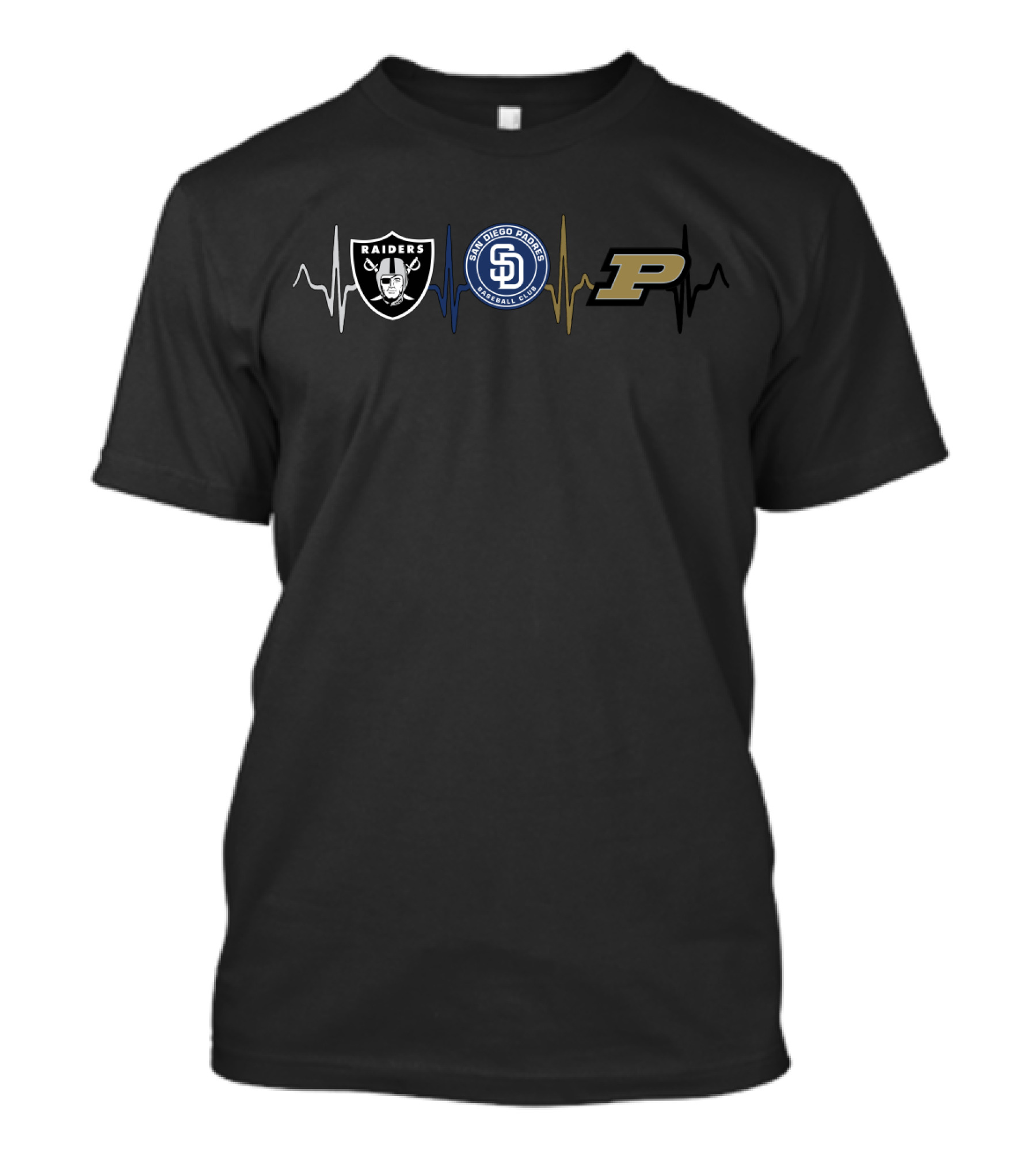 Raiders Padres Purdue Heartbeat T-Shirt