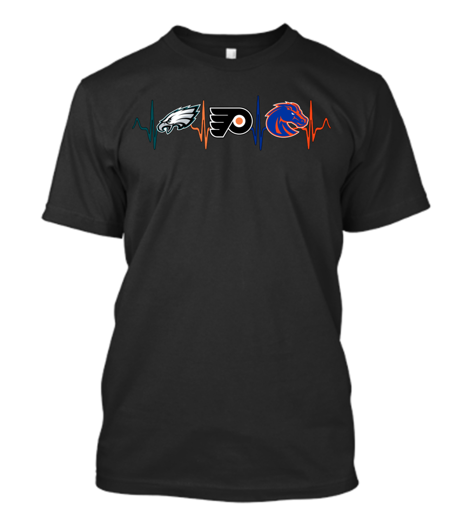 Love Philadelphia Eagles Flyers Boise State Broncos Bsb T-Shirt