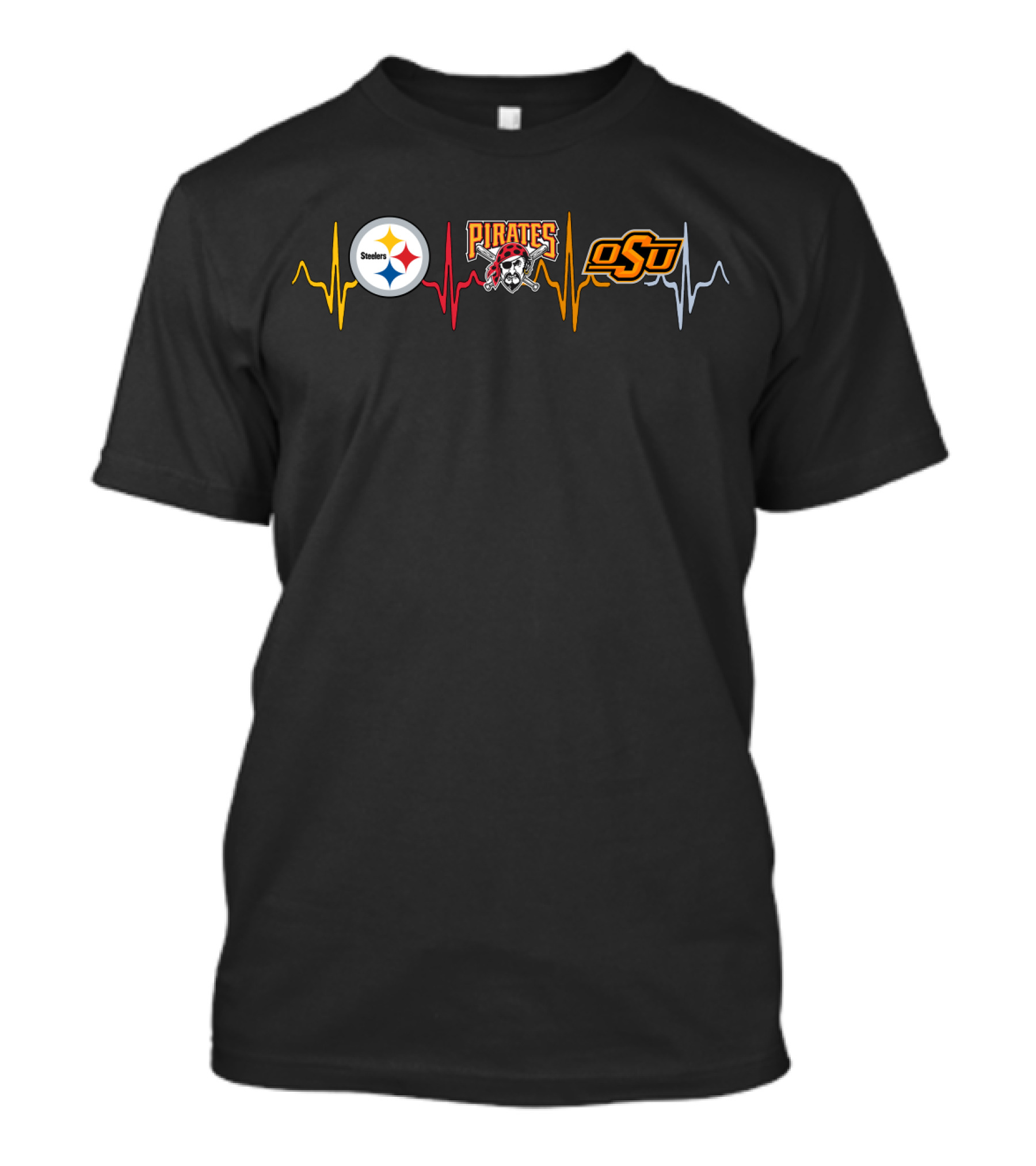 Steelers Pirates Osu Heartbeat T-Shirt