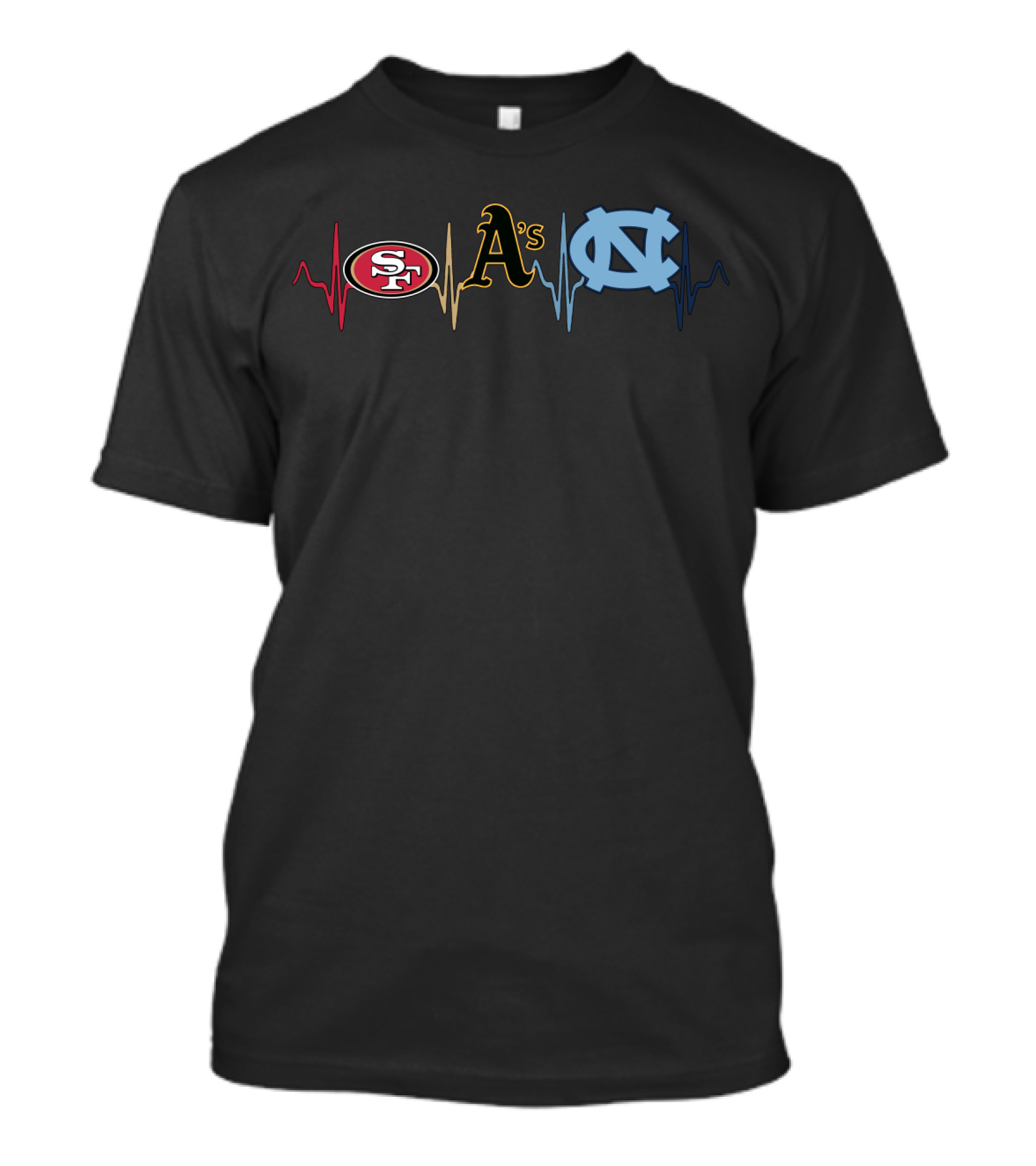 49ers Athletics North Carolina Heartbeat T-Shirt