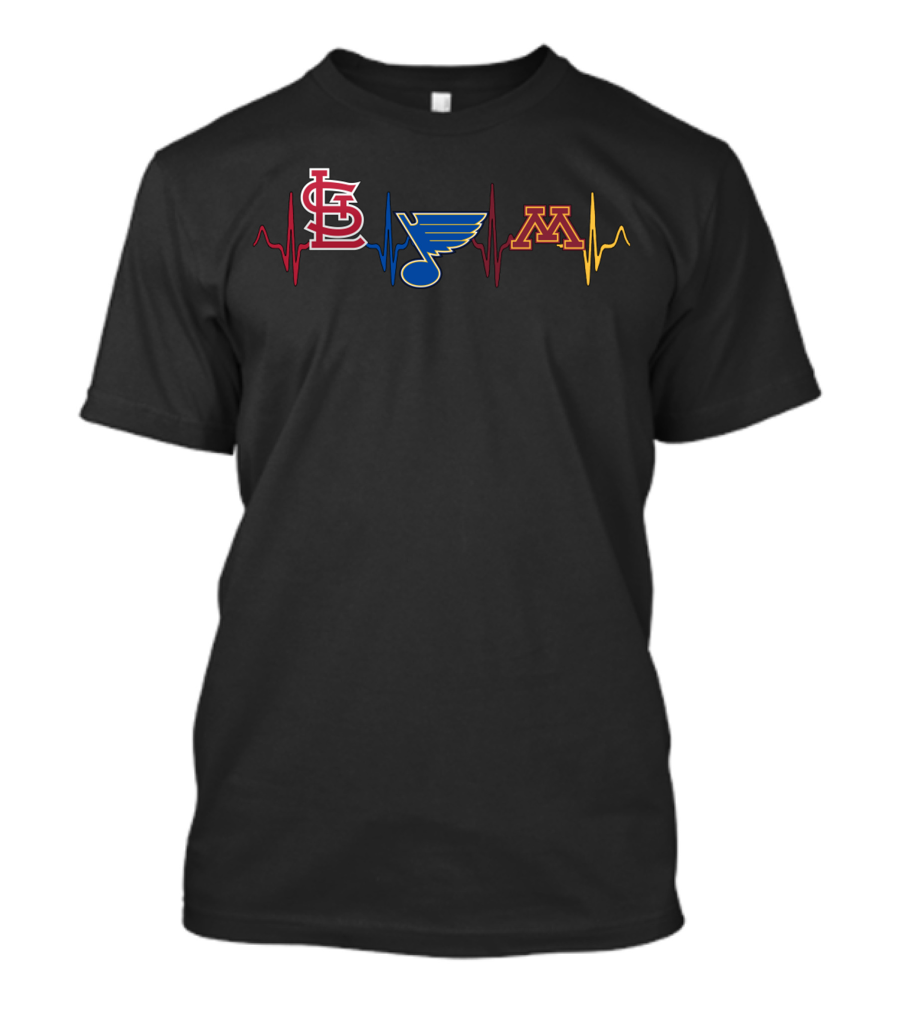 Stcardinals Blues Mgg Heartbeat T-Shirt