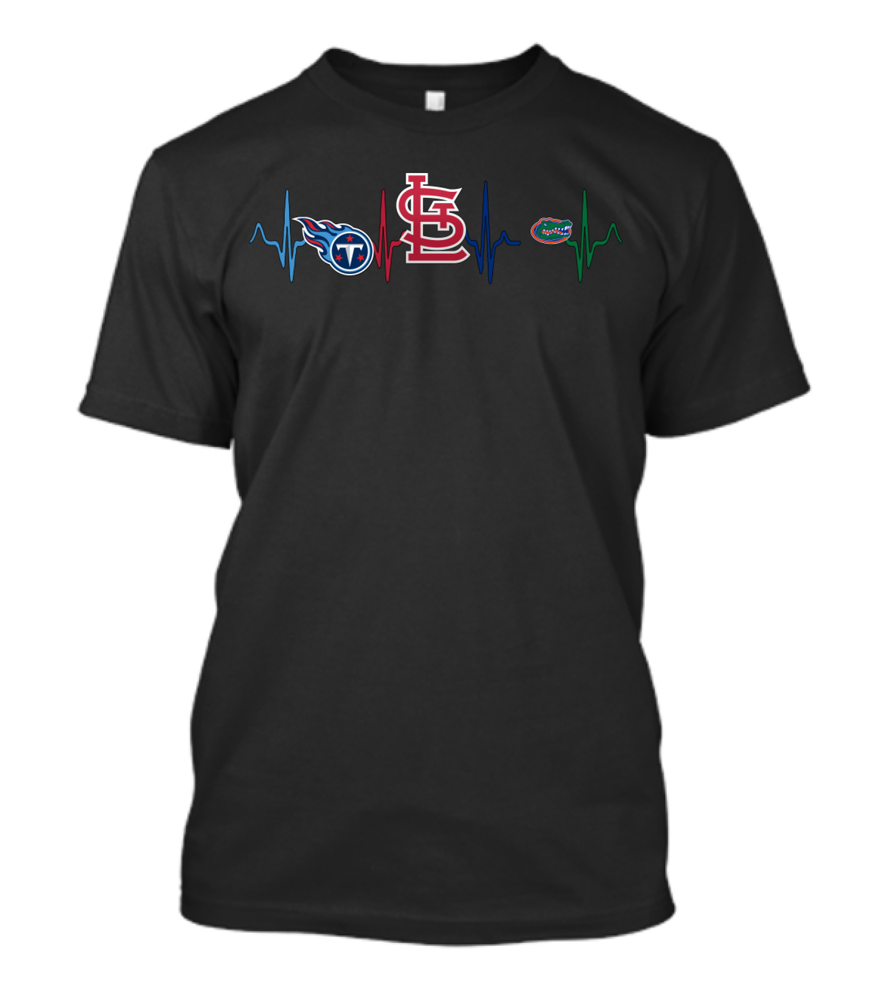 Tennessee Titans St. Louis Cardinals Florida Gators Heartbeat T-Shirt