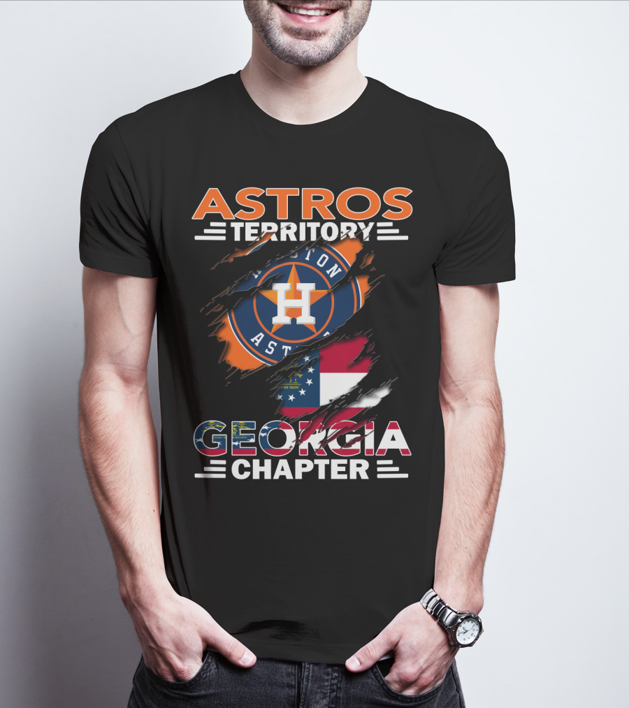 Astros Territory Georgia Chapter Houston Astros Georgia Flag T-Shirt